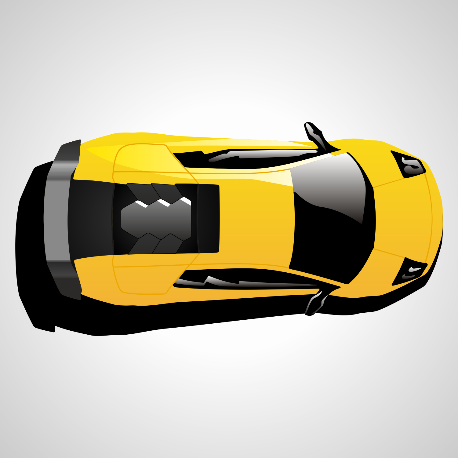 Vector for free use: Lamborghini car top view