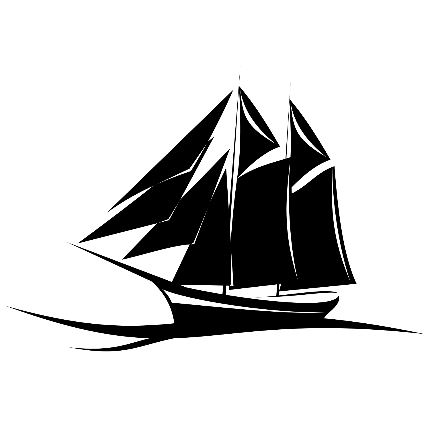 yacht clipart black and white - photo #23