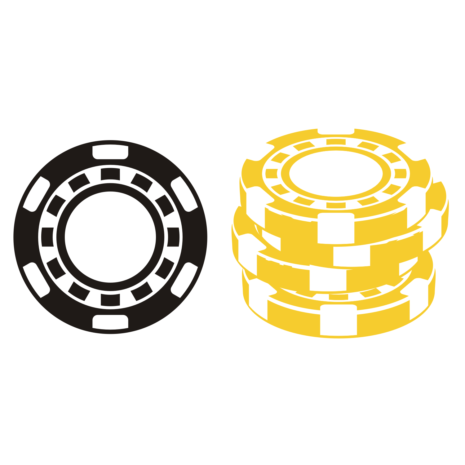 Vector for free use: Vector Poker Chips