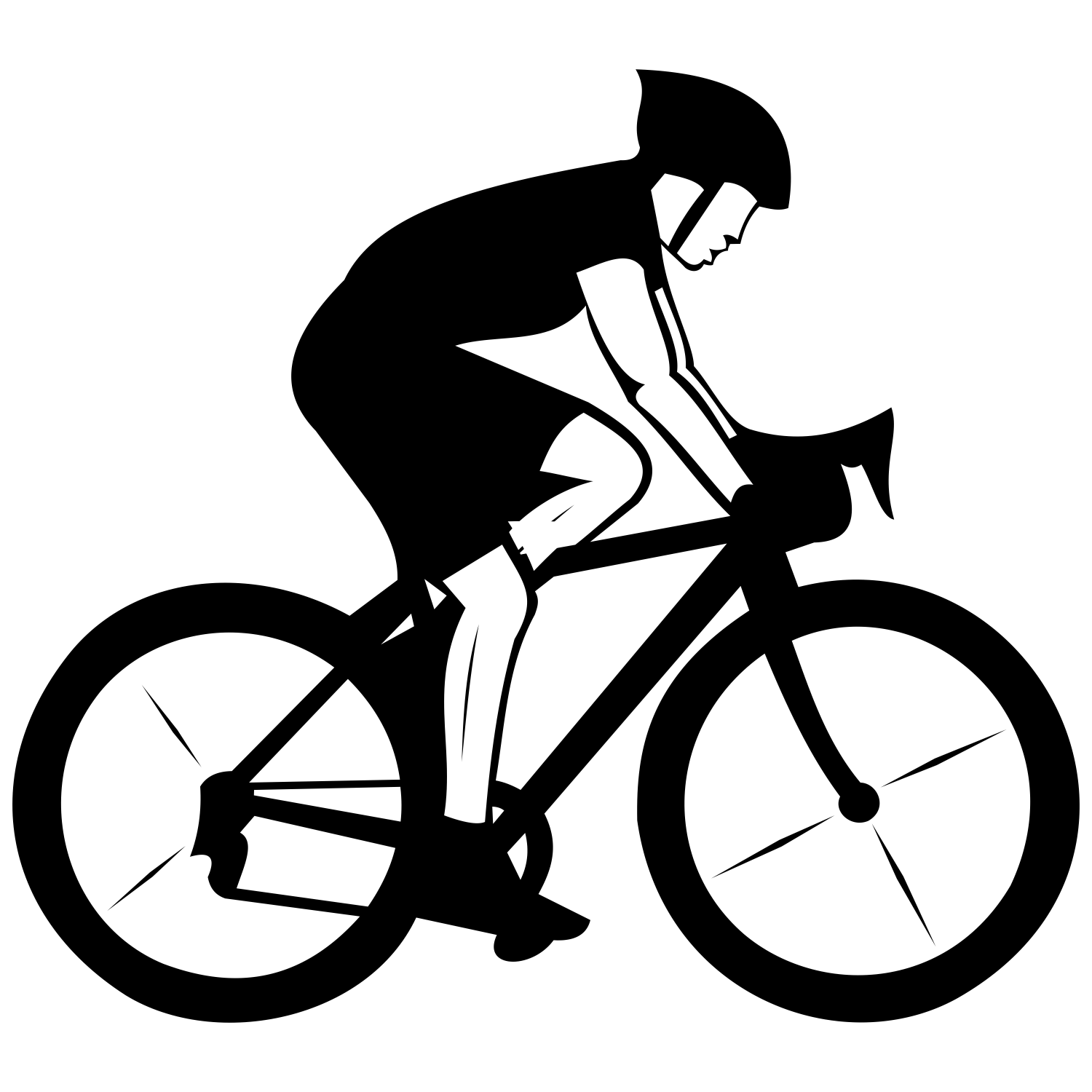 Vector for free use: Cyclist vector