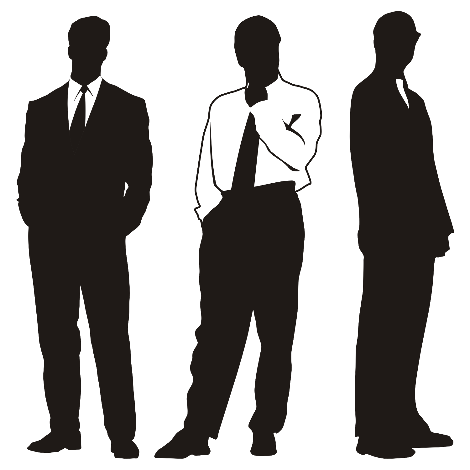 Vector for free use Silhouettes Of Businessmen