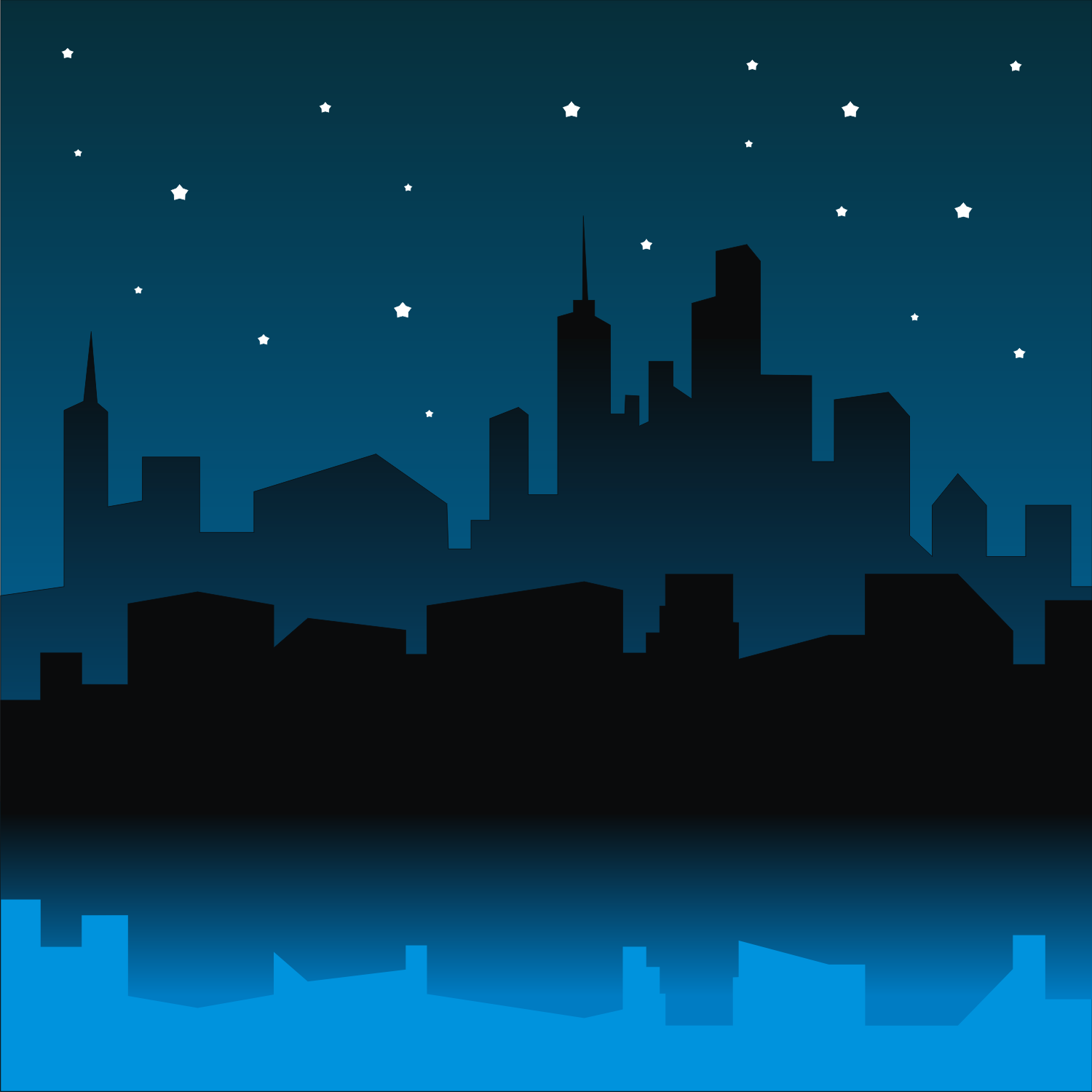 Vector for free use: City night
