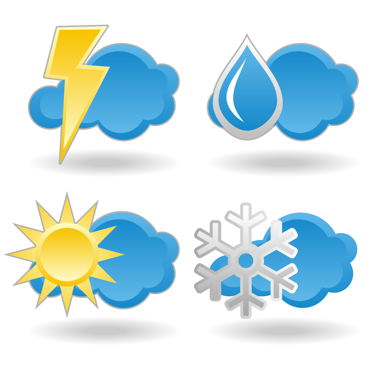 Vector For Free Use Weather Icon Set 6376