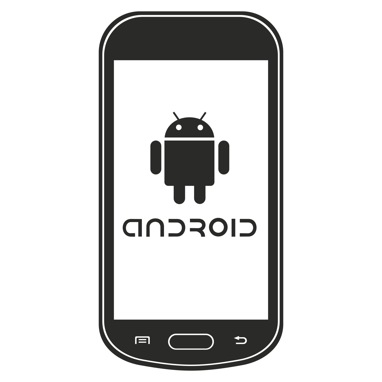 Download Vector for free use: Phone with android logo