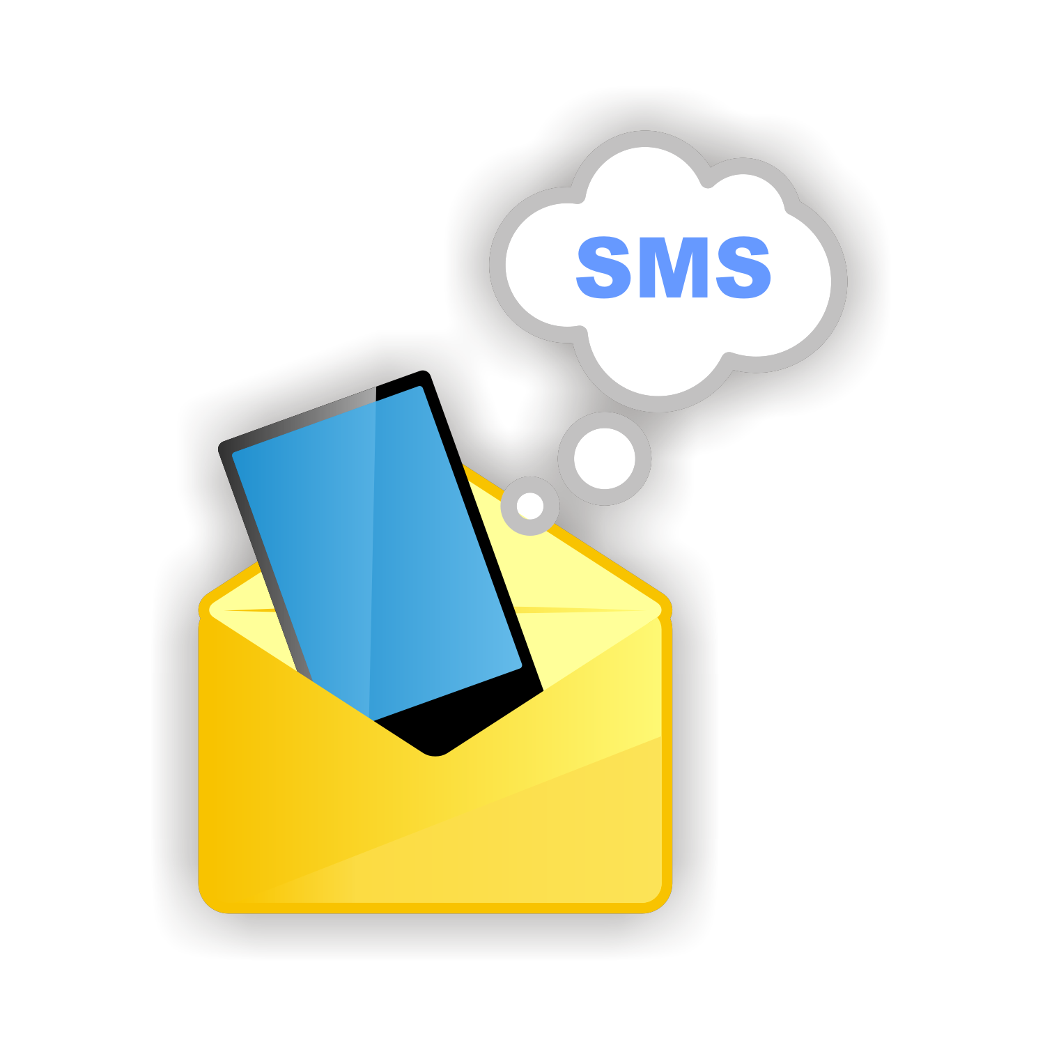 Vector for free use: SMS icon