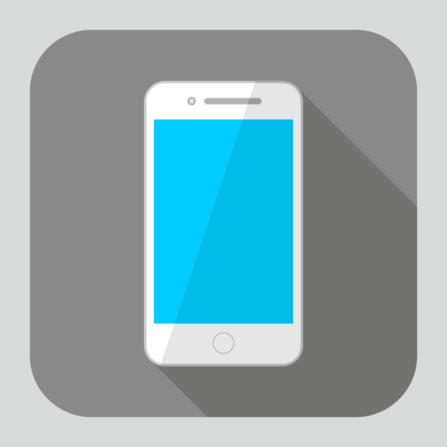 Vector for free use: Flat iPhone icon