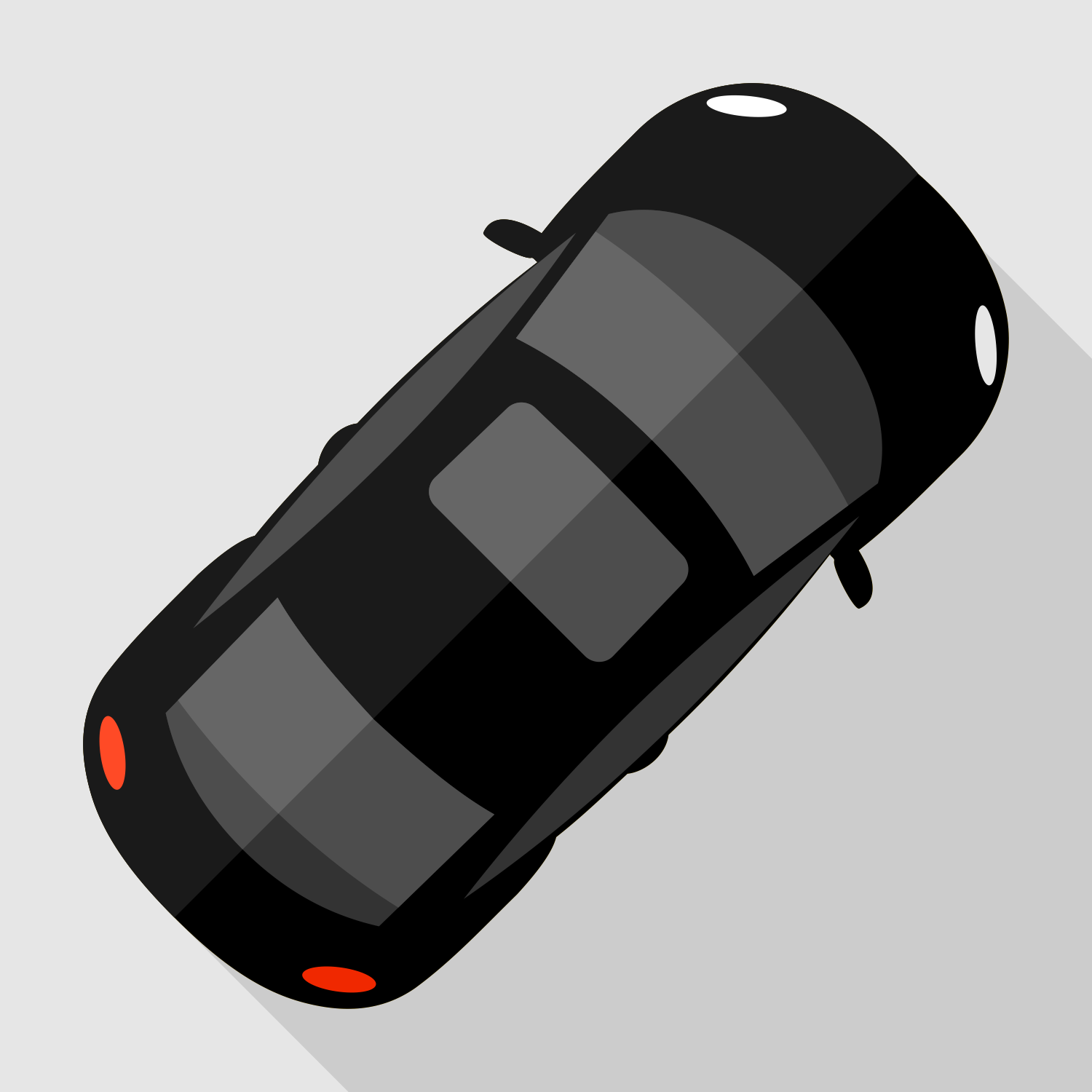 Vector for free use: Car top view vector