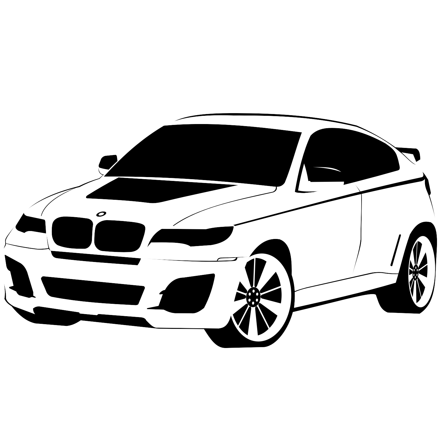 Автомобиль рисунок вектор. BMW x6. BMW x6 Vektor. BMW x5 вектор. Машина черно белая.