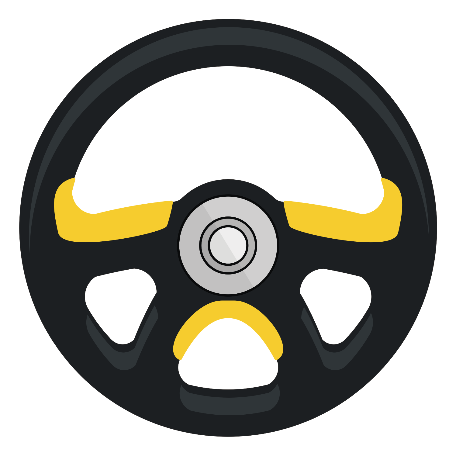 Vector for free use: Steering wheel