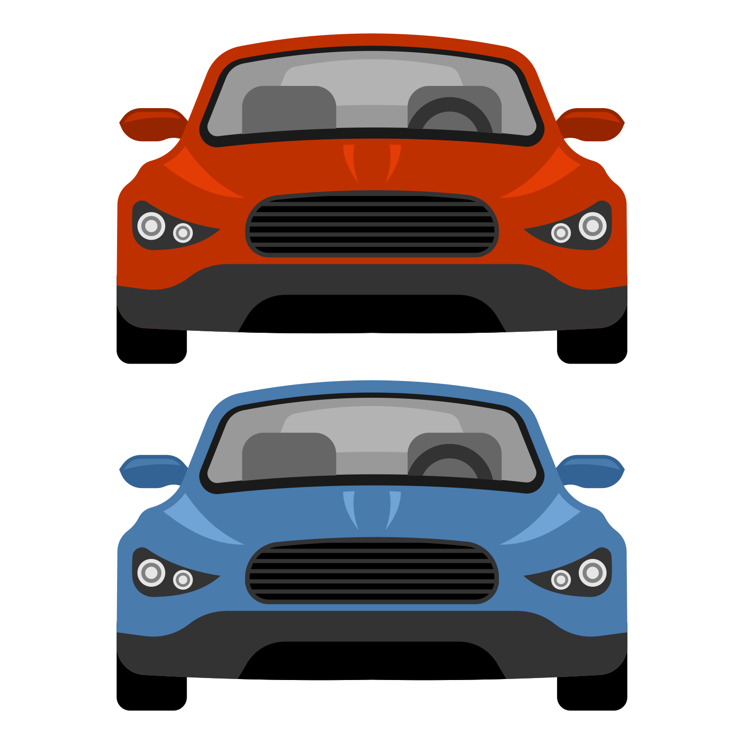 Vector for free use: Car front view