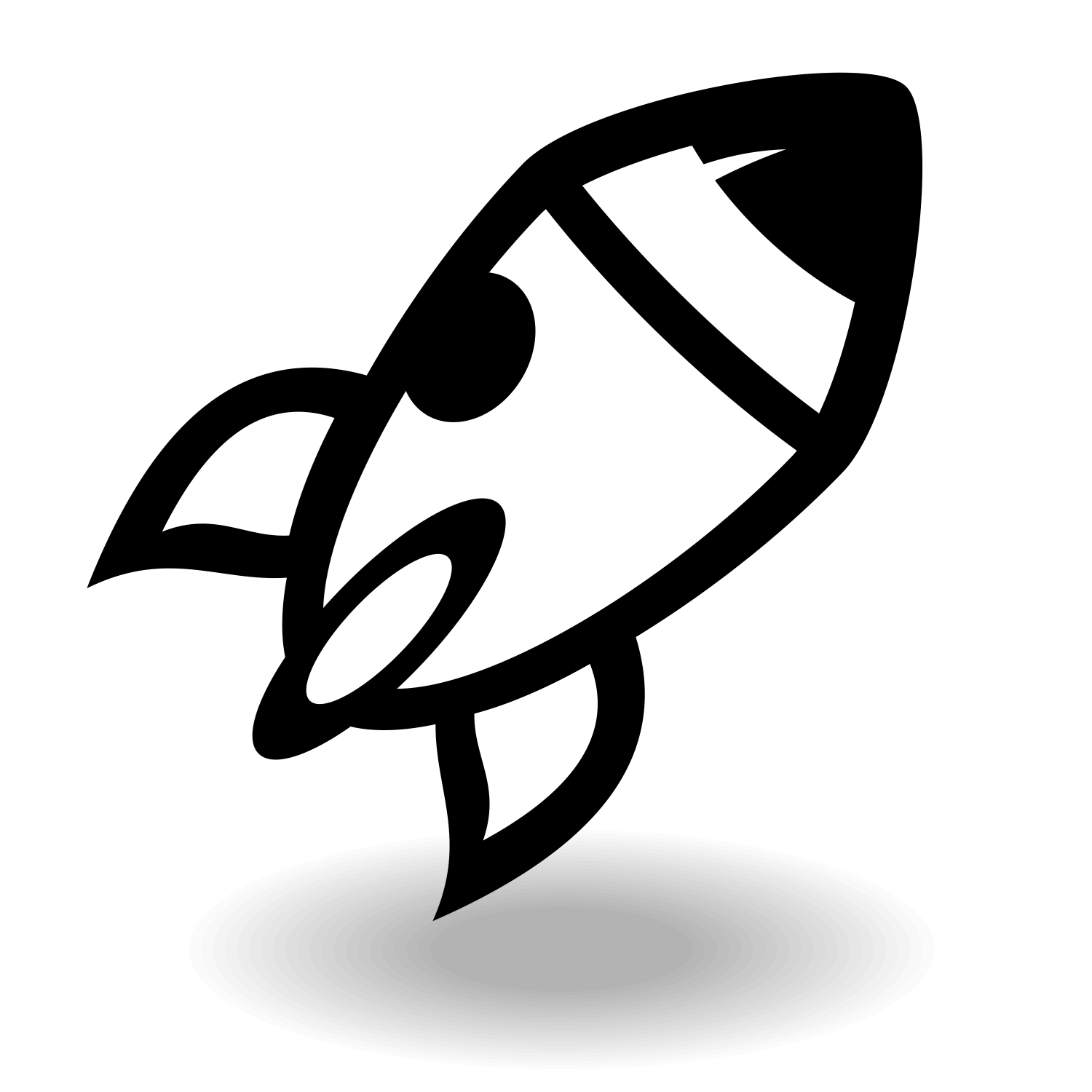 Download Vector for free use: Rocket vector