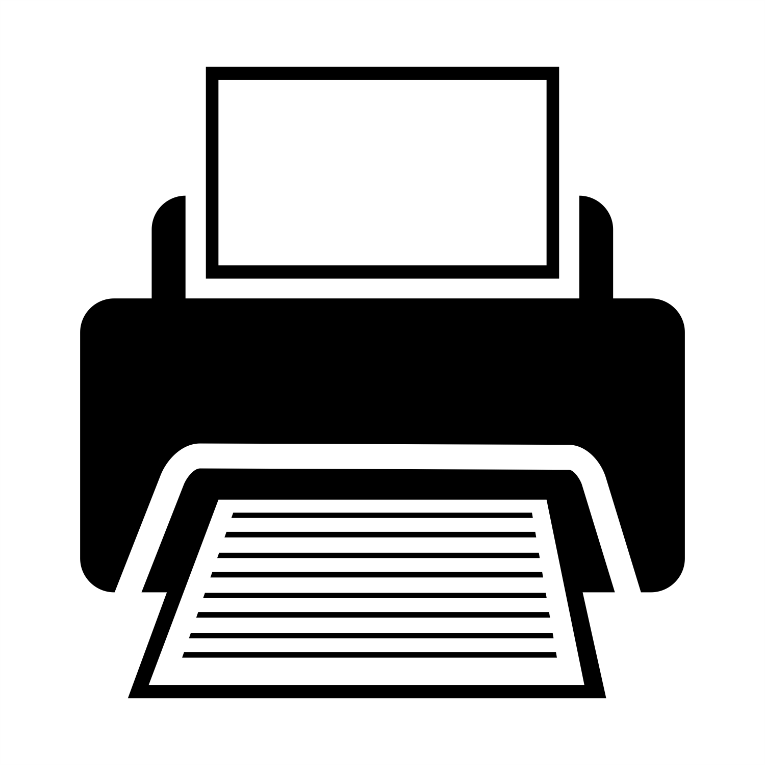 Vector for free use: Sign of printer