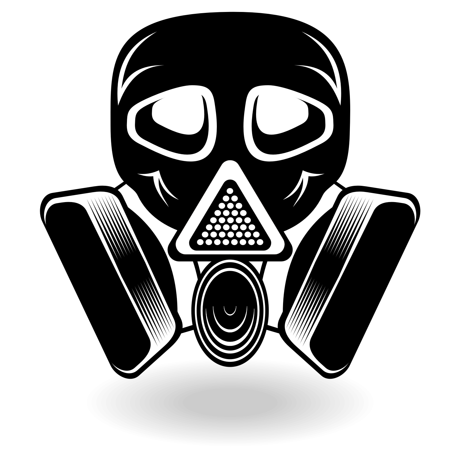 Download Vector for free use: Gas mask vector