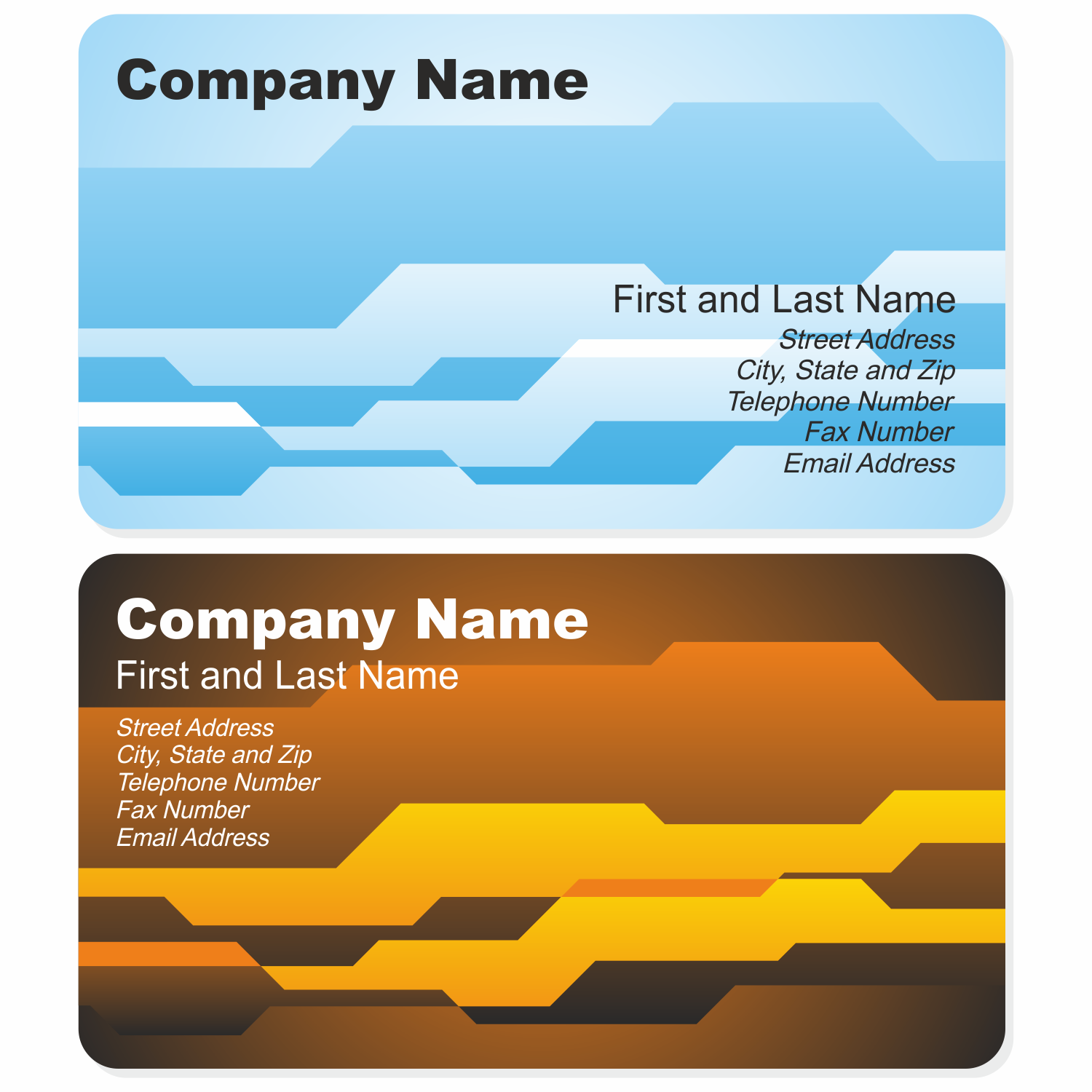 Corporate business card template