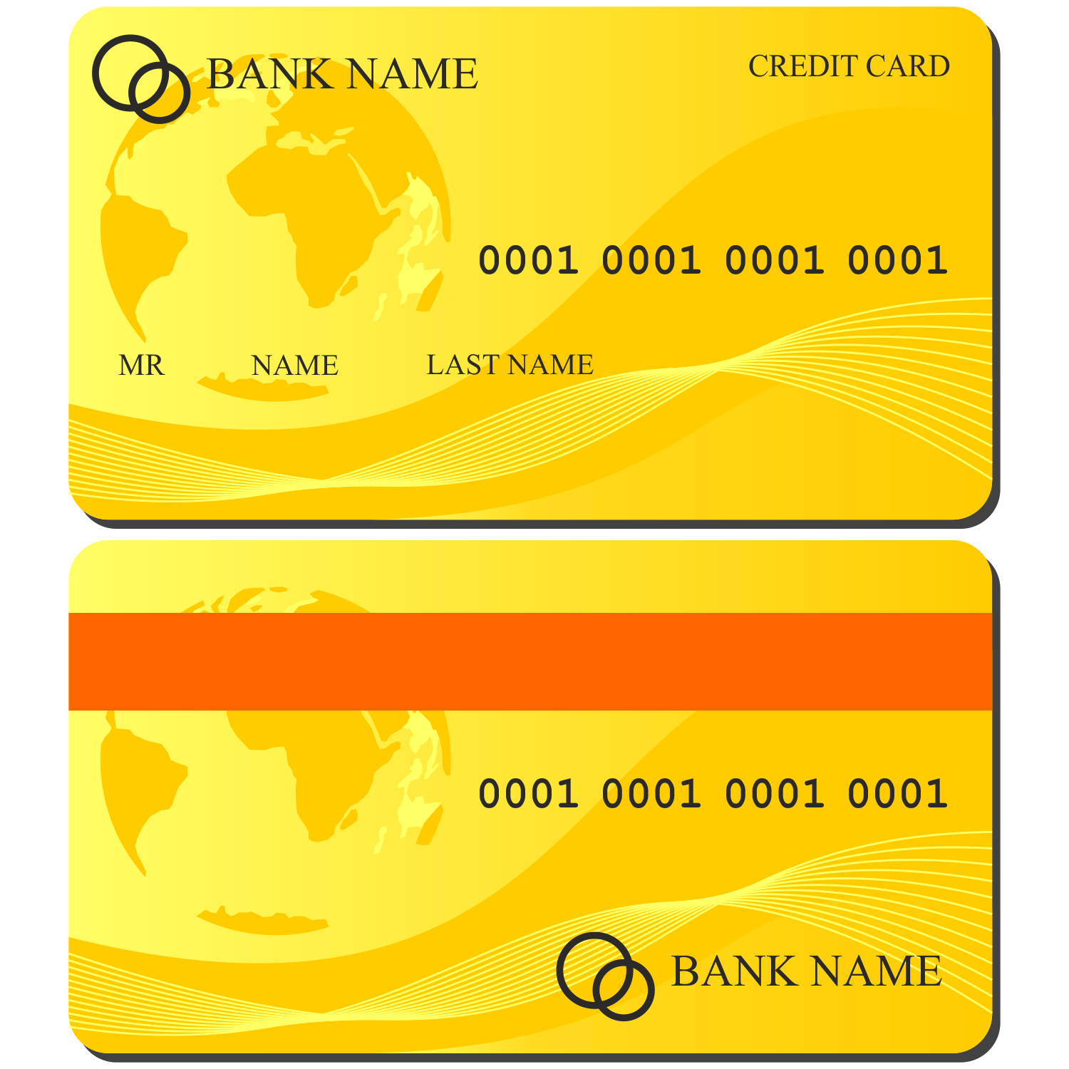 Желтая карта на 7 карте. Макет банковской карты. Шаблон банковской карты. Кредитная карта макет. Кредитная карточка макет.