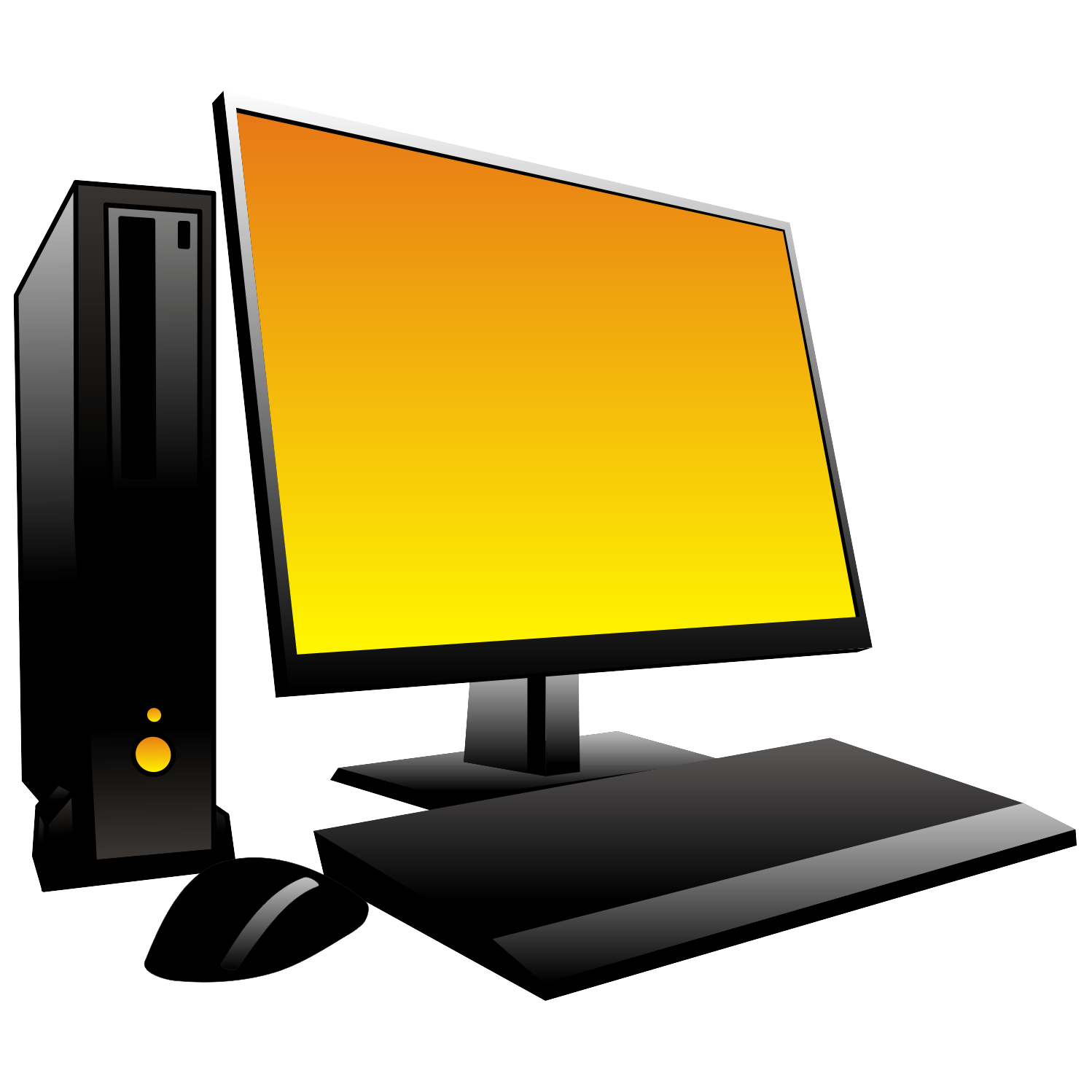 desktop computer icon vector