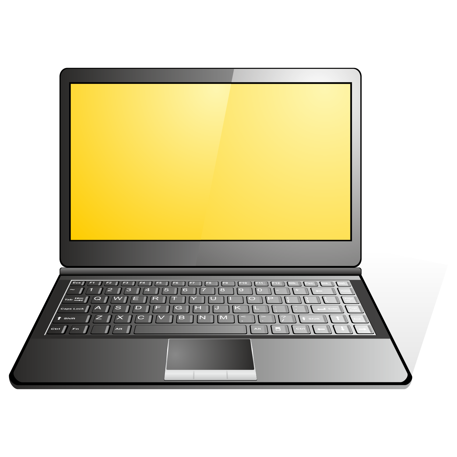 Vector for free use: Laptop icon