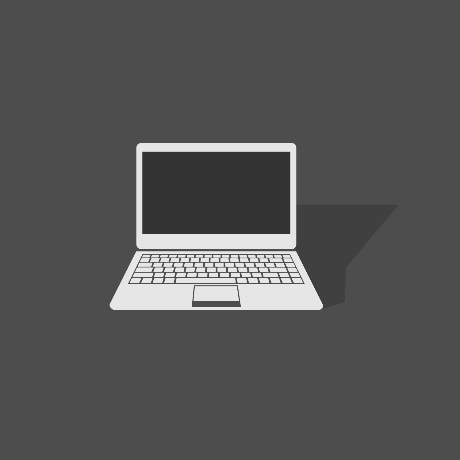 laptop vector icon white