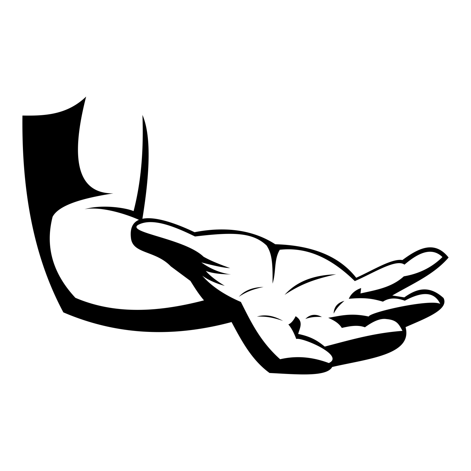 Download Vector for free use: Human hand