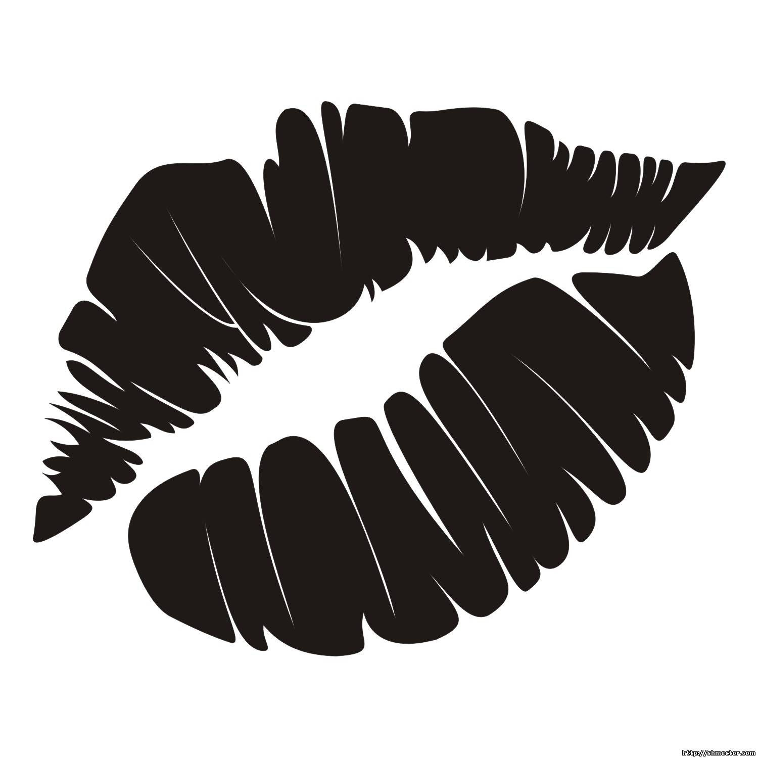 Vector for free use: Lips mark