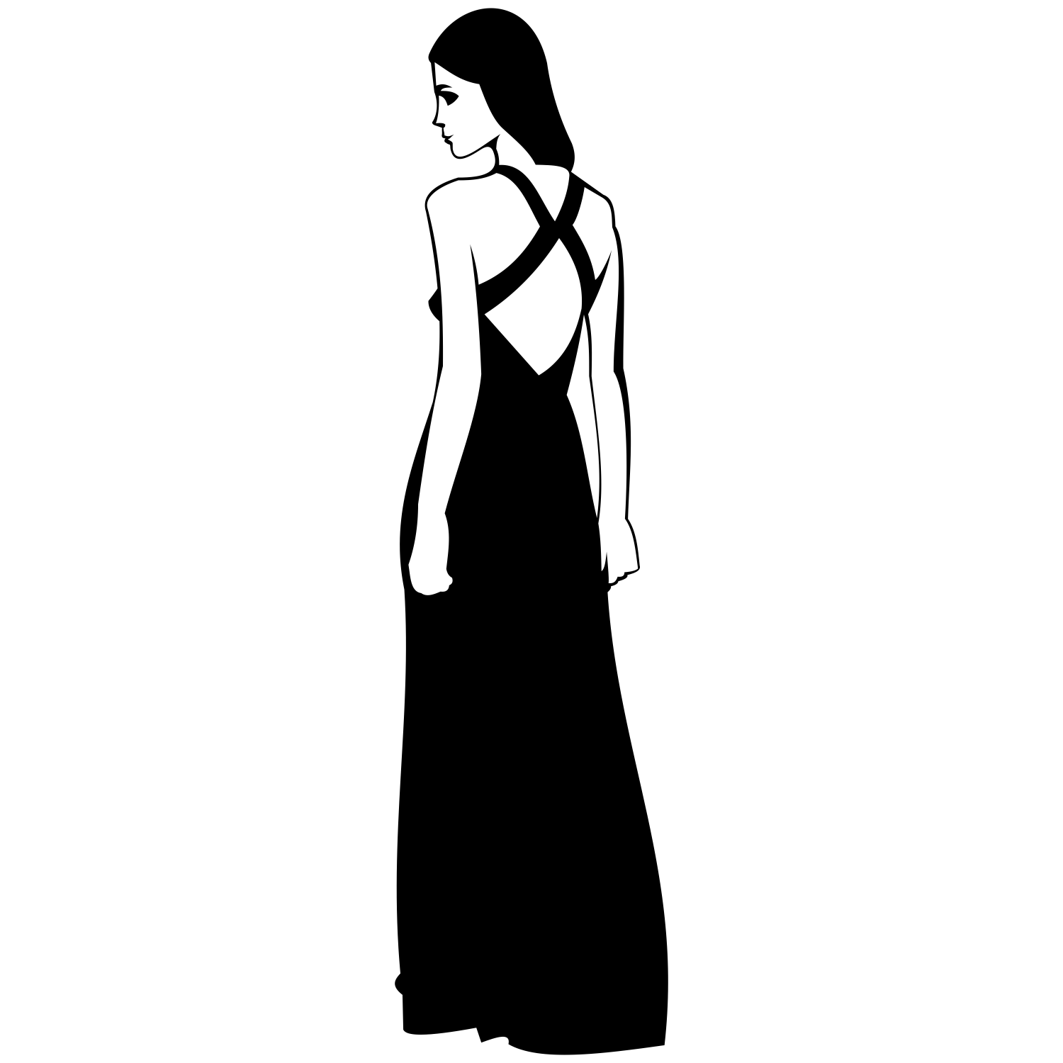 Vector For Free Use Woman In Dress