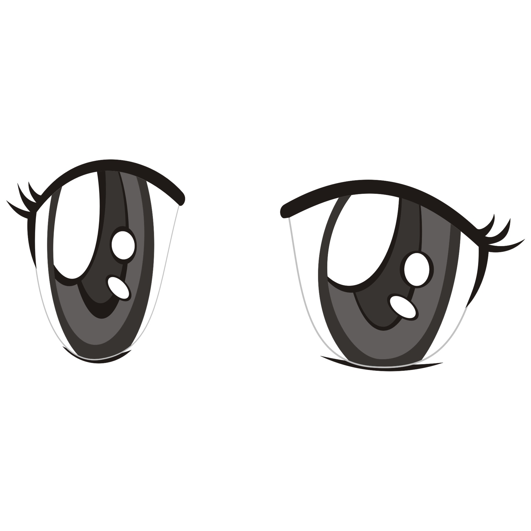 Download Vector for free use: Anime eyes