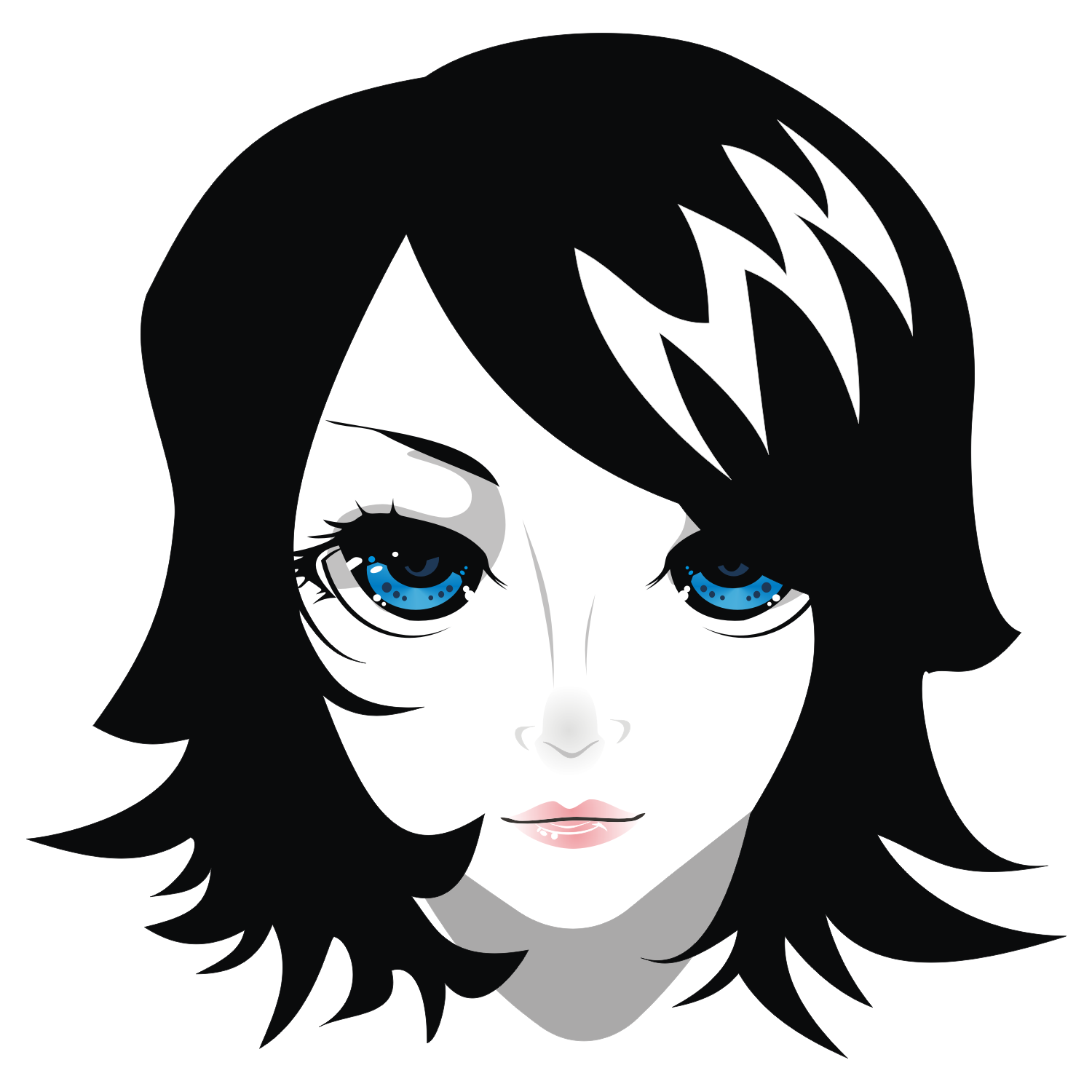 Premium Vector  Anime girl face