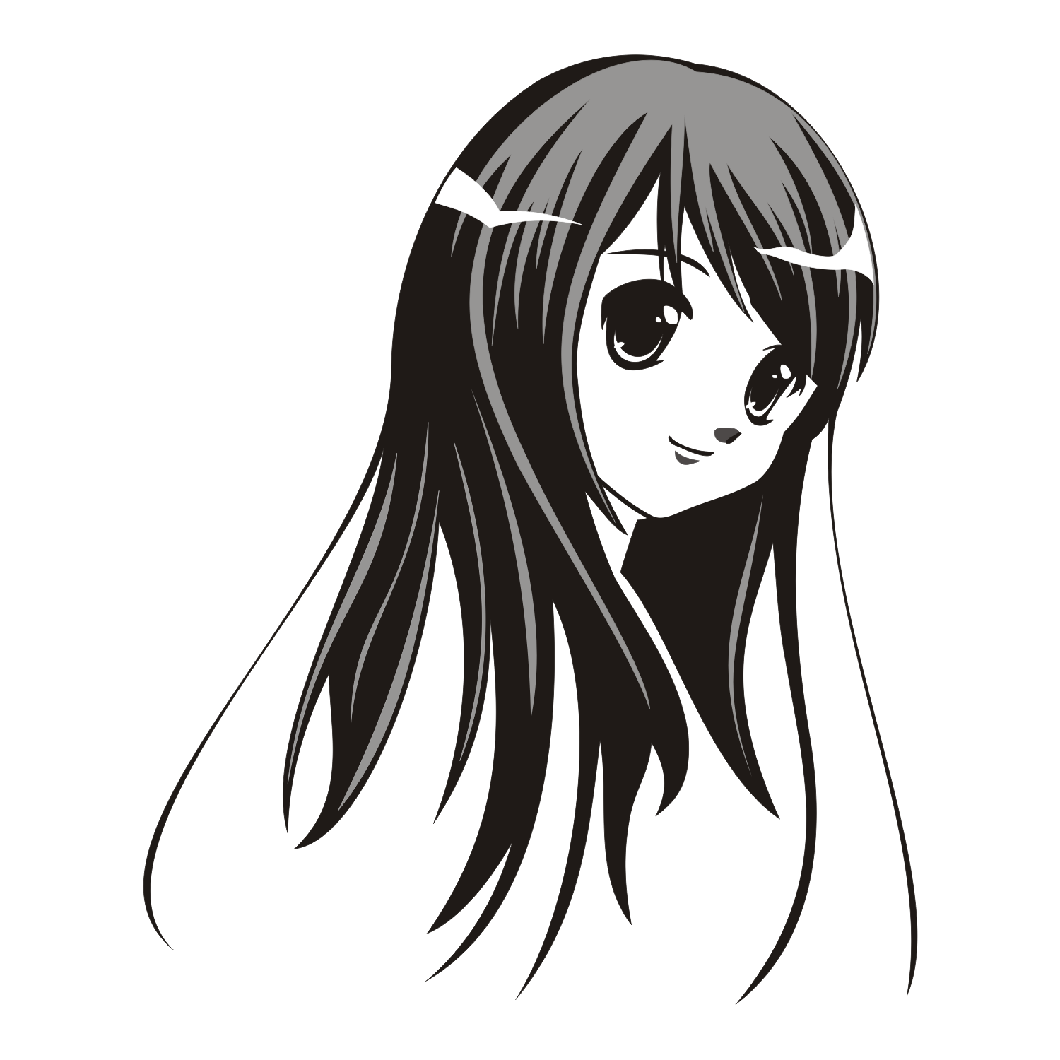 Anime Girl Hair Vector Art, Icons, and Graphics for Free Download