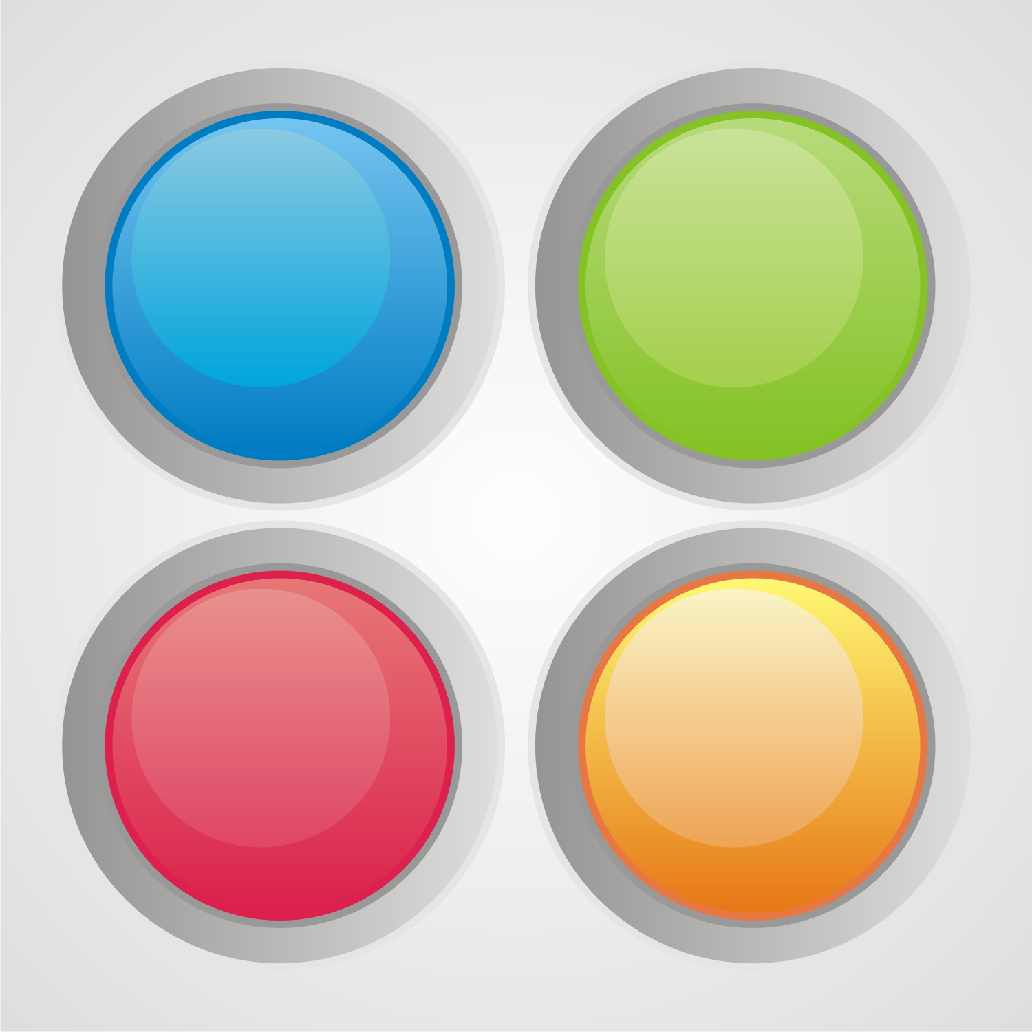 Download Vector for free use: Colorful web buttons