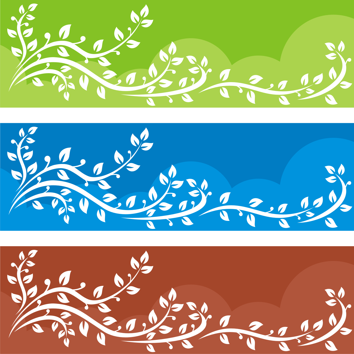 Vector for free use Tree banner  backgrounds 