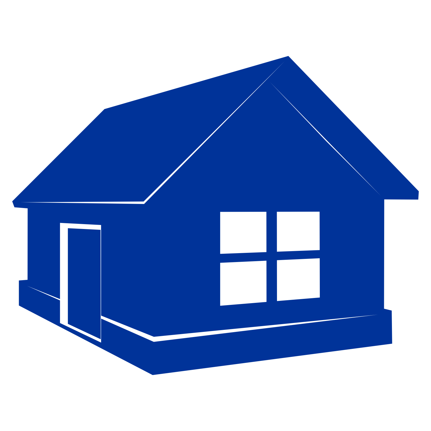 Vector for free use: Blue home vector