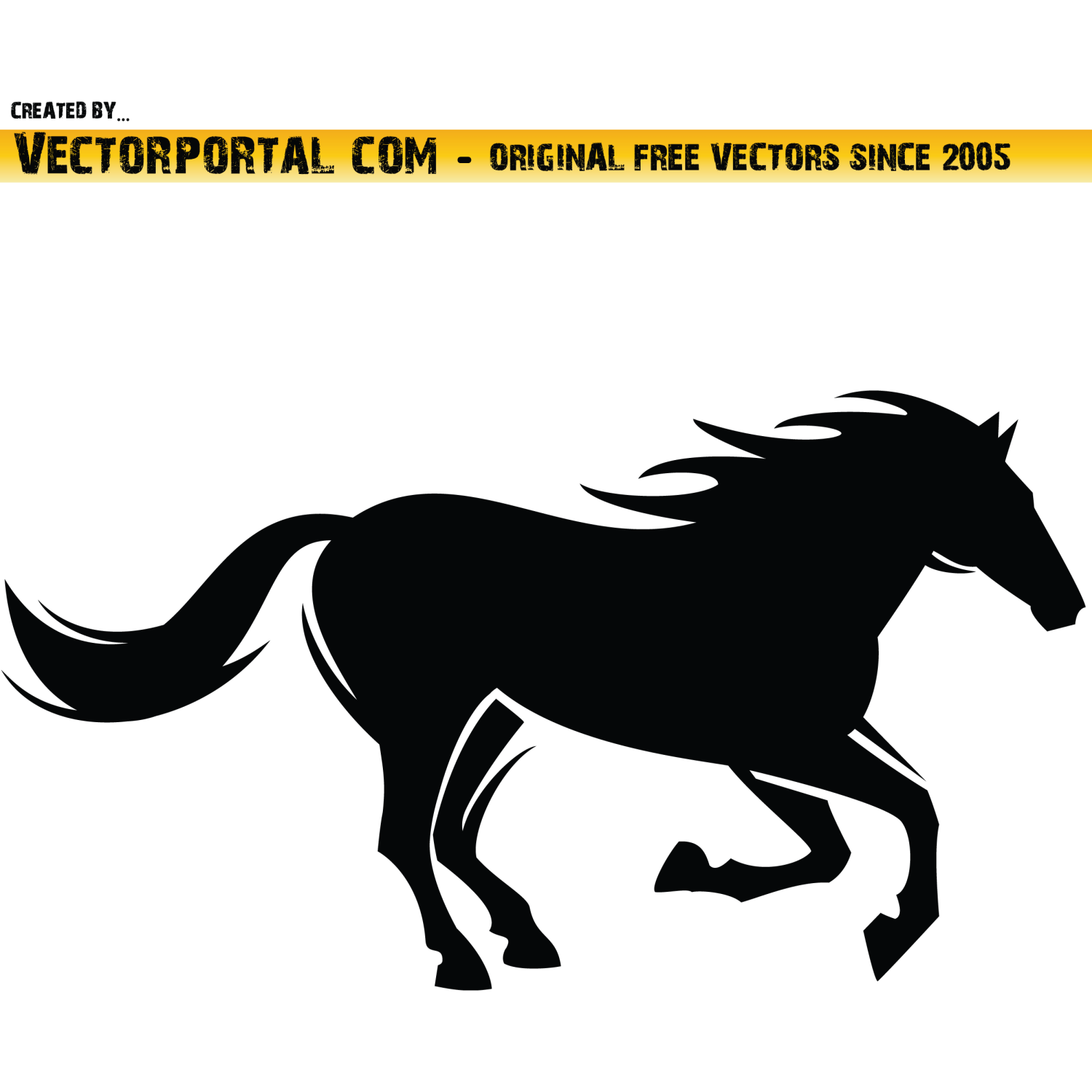 Download Vector for free use: Horse Vector Clip Art