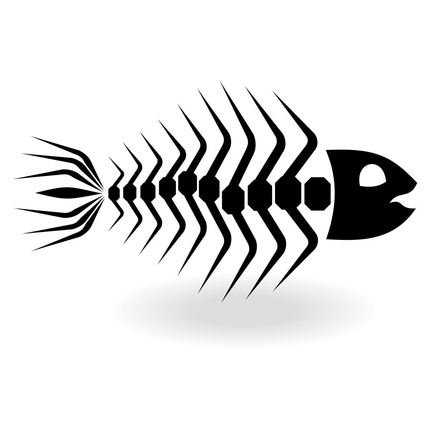 Download Vector for free use: Fish bone vector