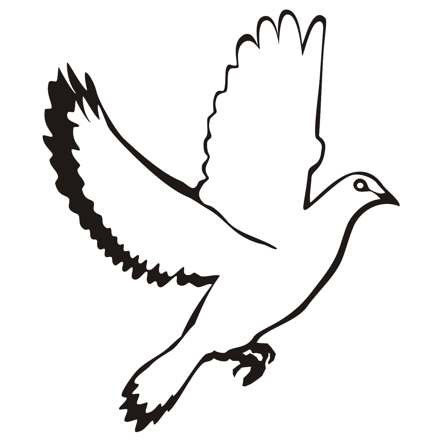 Vector for free use: White Dove