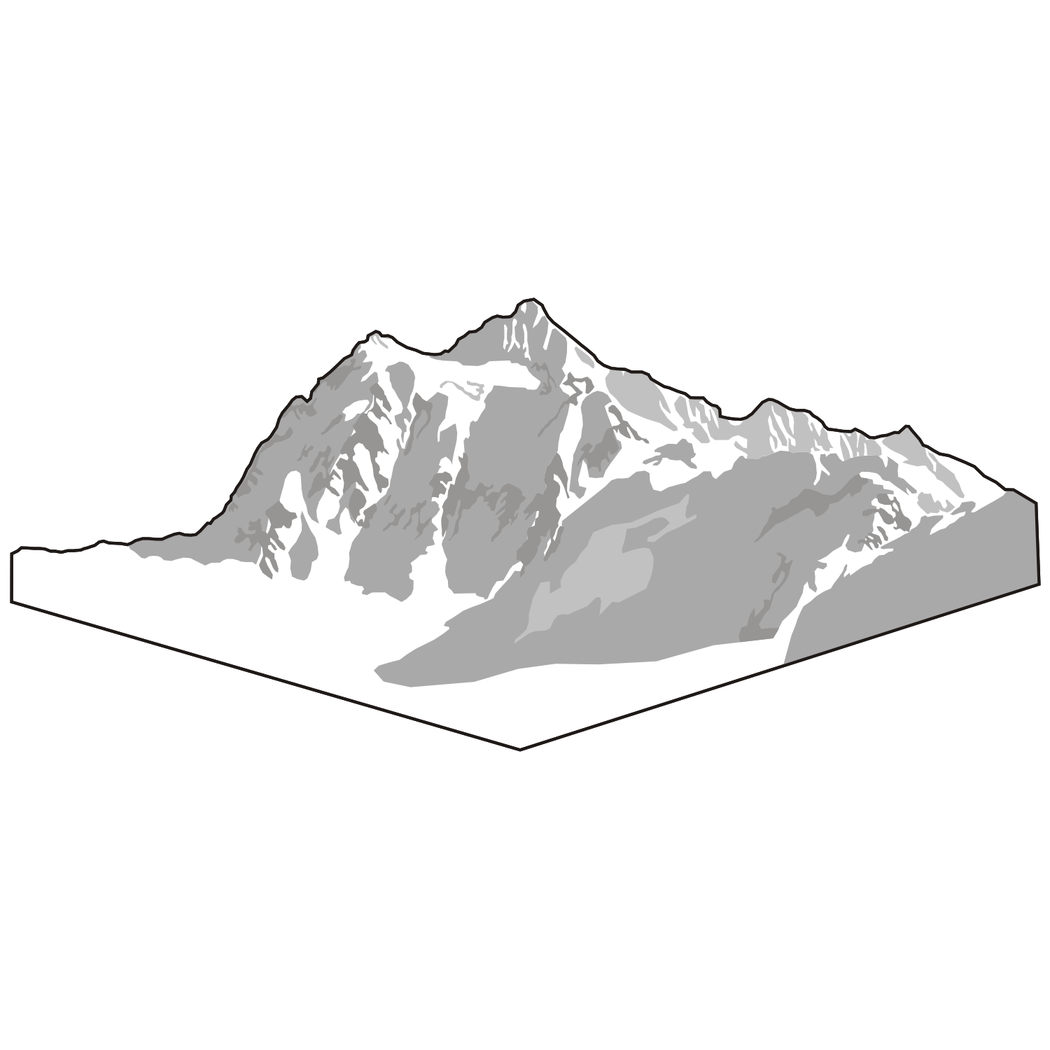 Vector for free use: Mountains