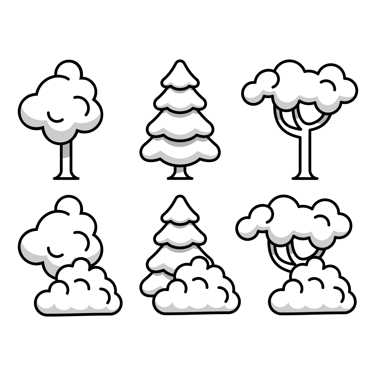 Tree illustration set