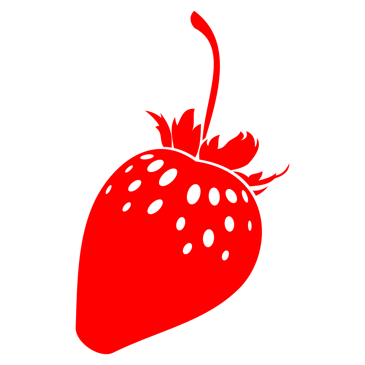 Download Vector for free use: Red strawberry vector